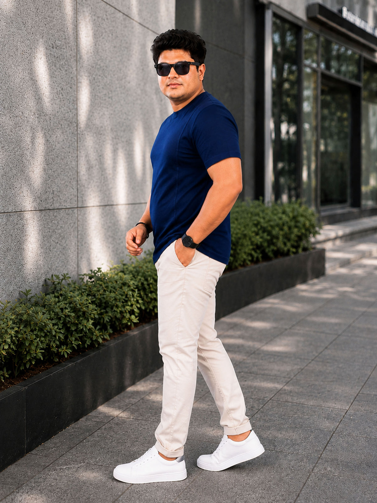 Plus Size Navy T-Shirt Regular
