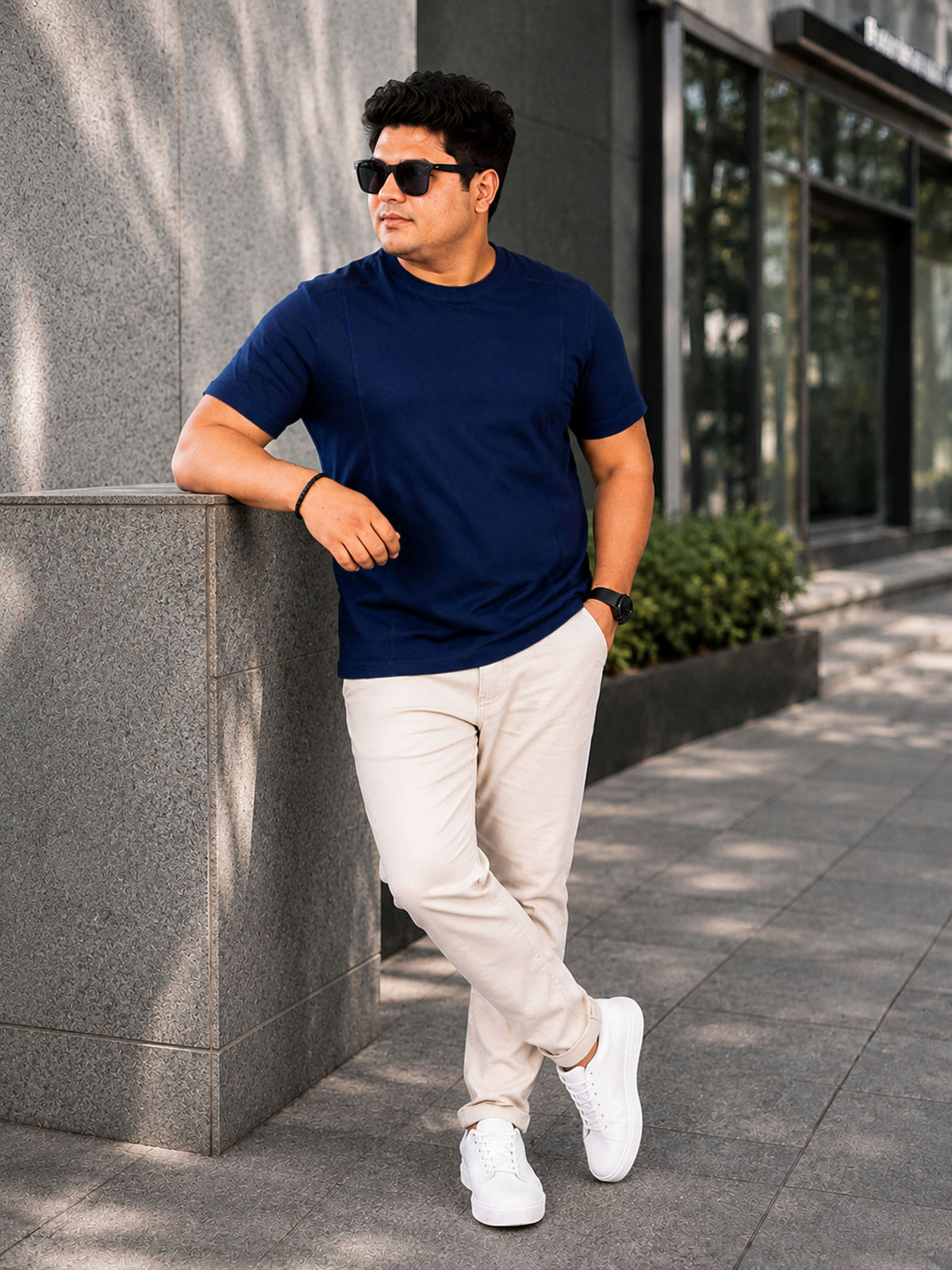 Plus Size Navy T-Shirt Regular