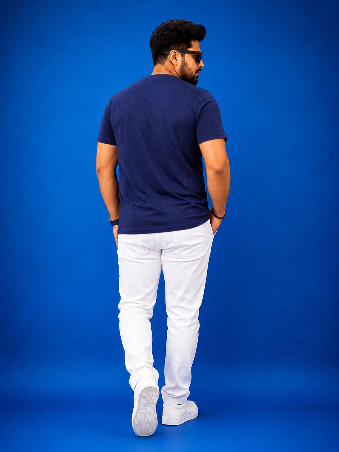 Plus Size Navy Melange T-Shirt