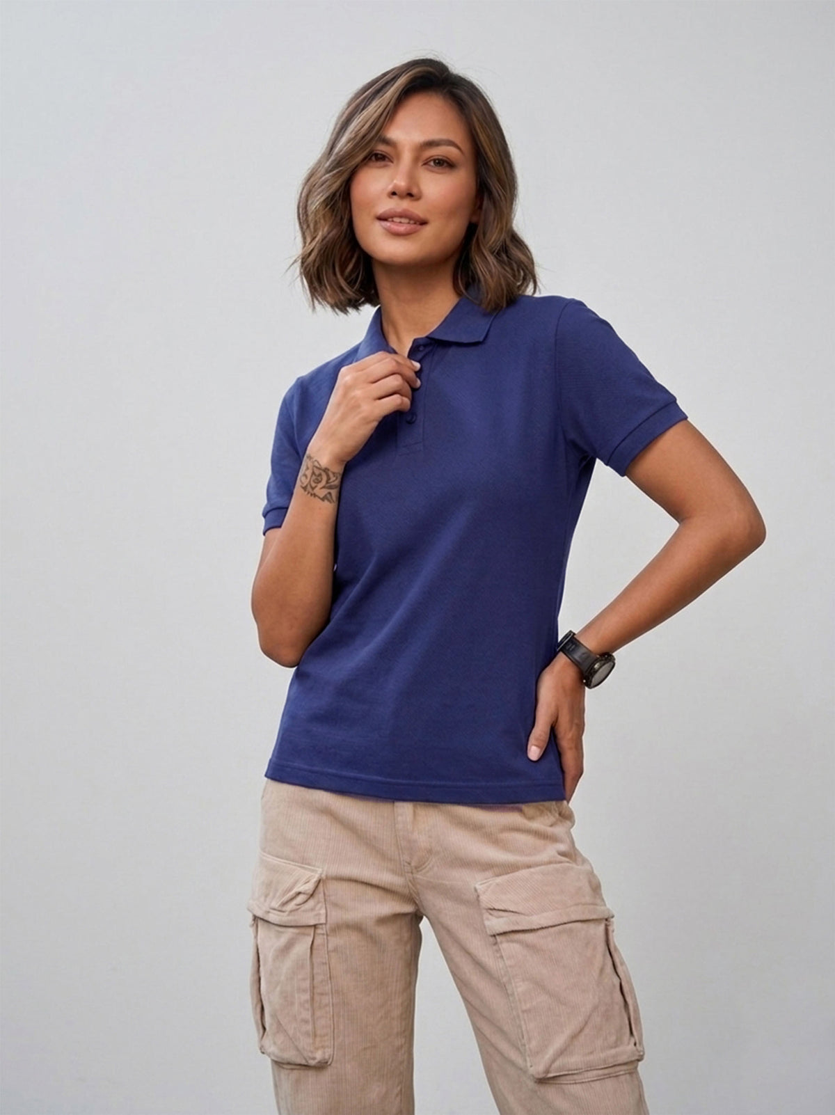 Nayy Melange Polo T-Shirt