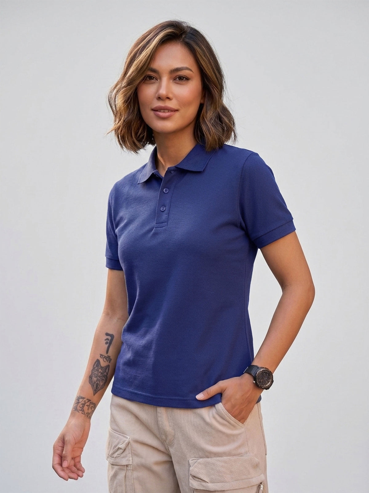 Nayy Melange Polo T-Shirt