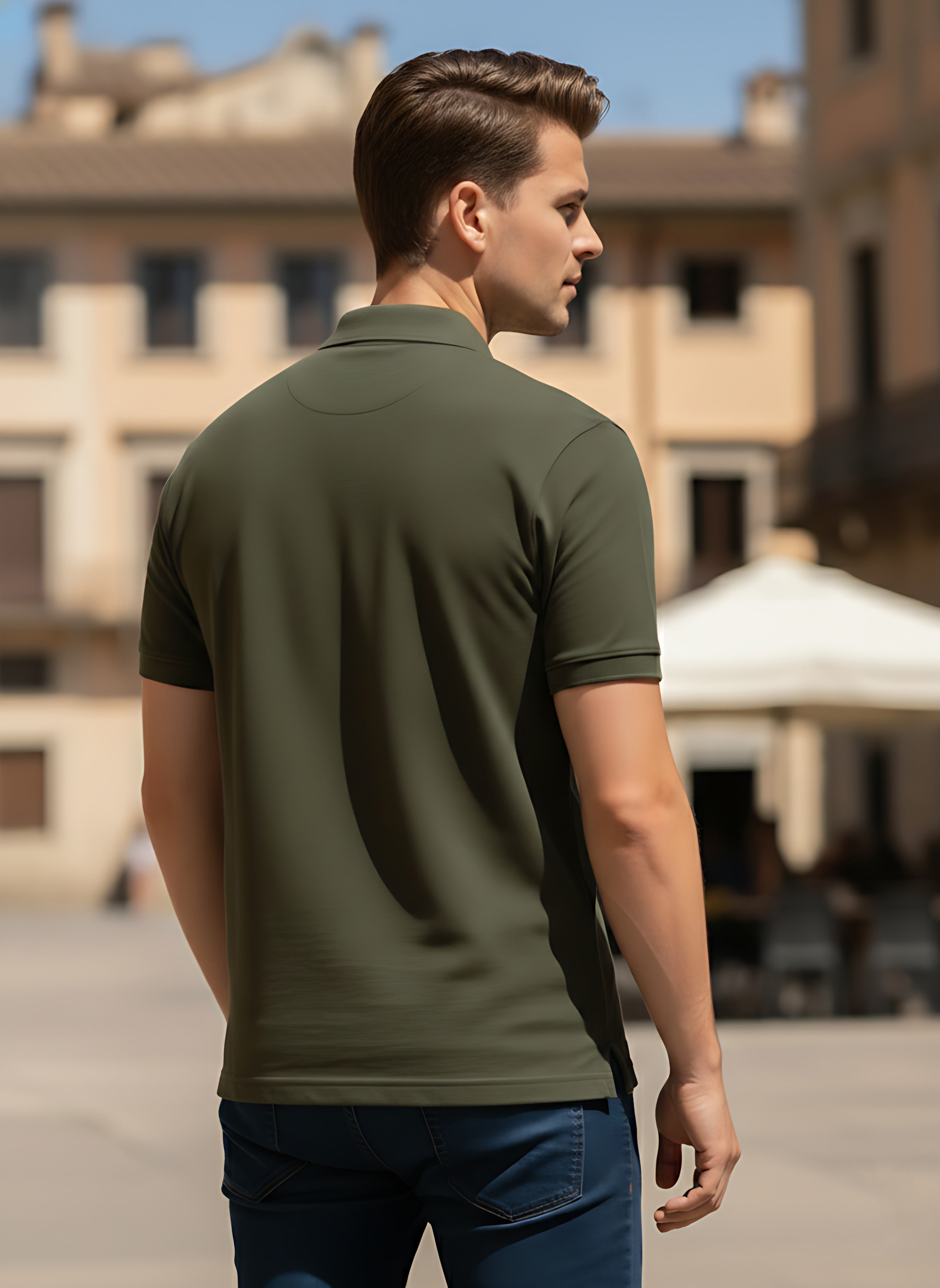 Olive Green Polo T-Shirt