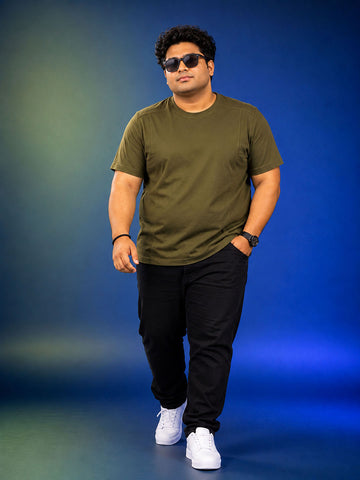 Plus Size Olive Green T-Shirt