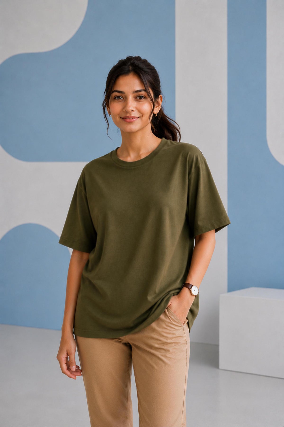 Olive Green Oversized T-Shirt