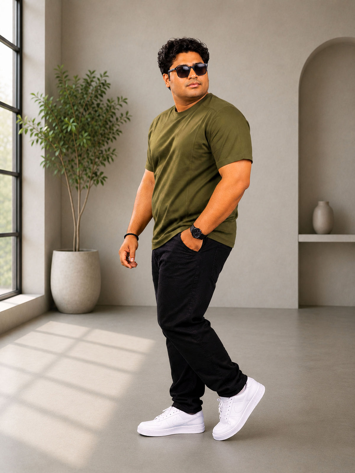 Plus Size Olive T-Shirt Regular