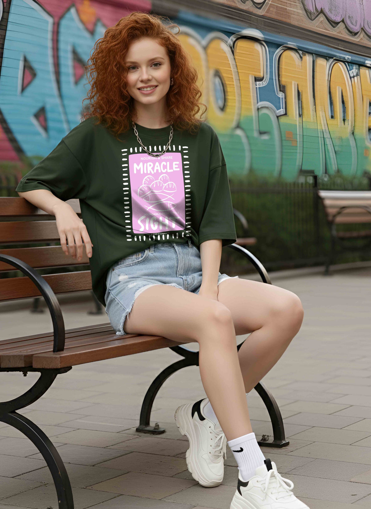 Graphic Oversized Tshirt  Miracle