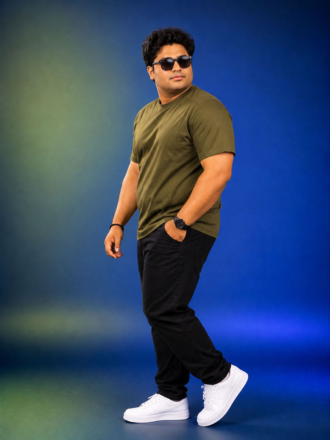 Plus Size Olive Green T-Shirt