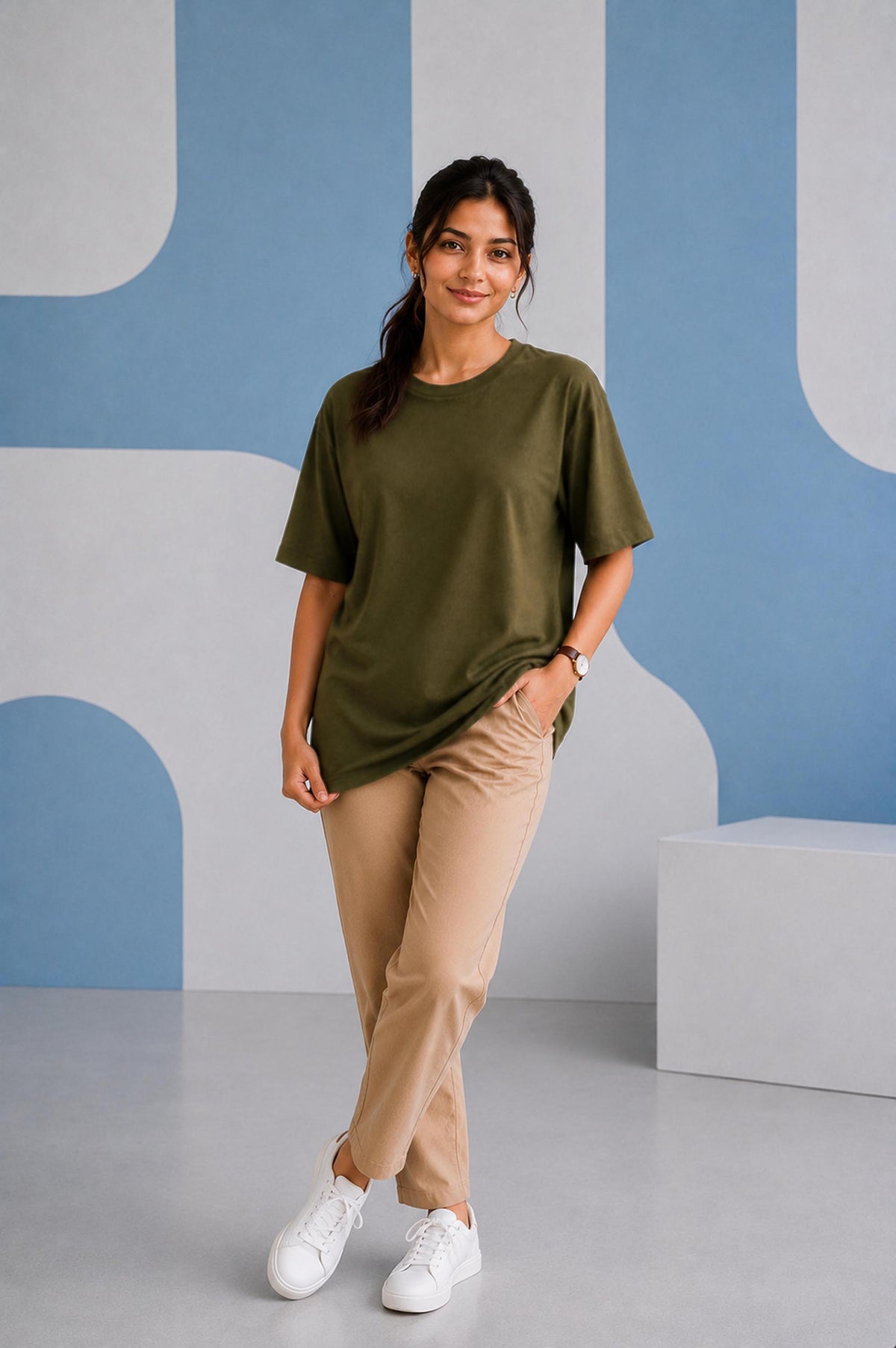 Olive Green Oversized T-Shirt