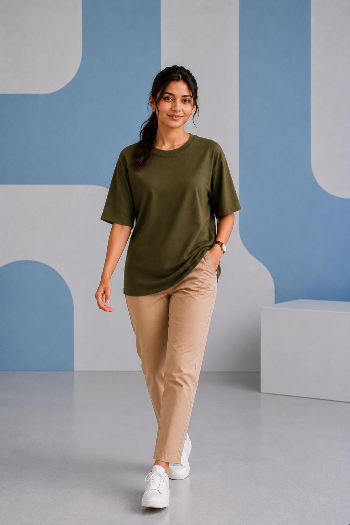 Olive Green Oversized T-Shirt