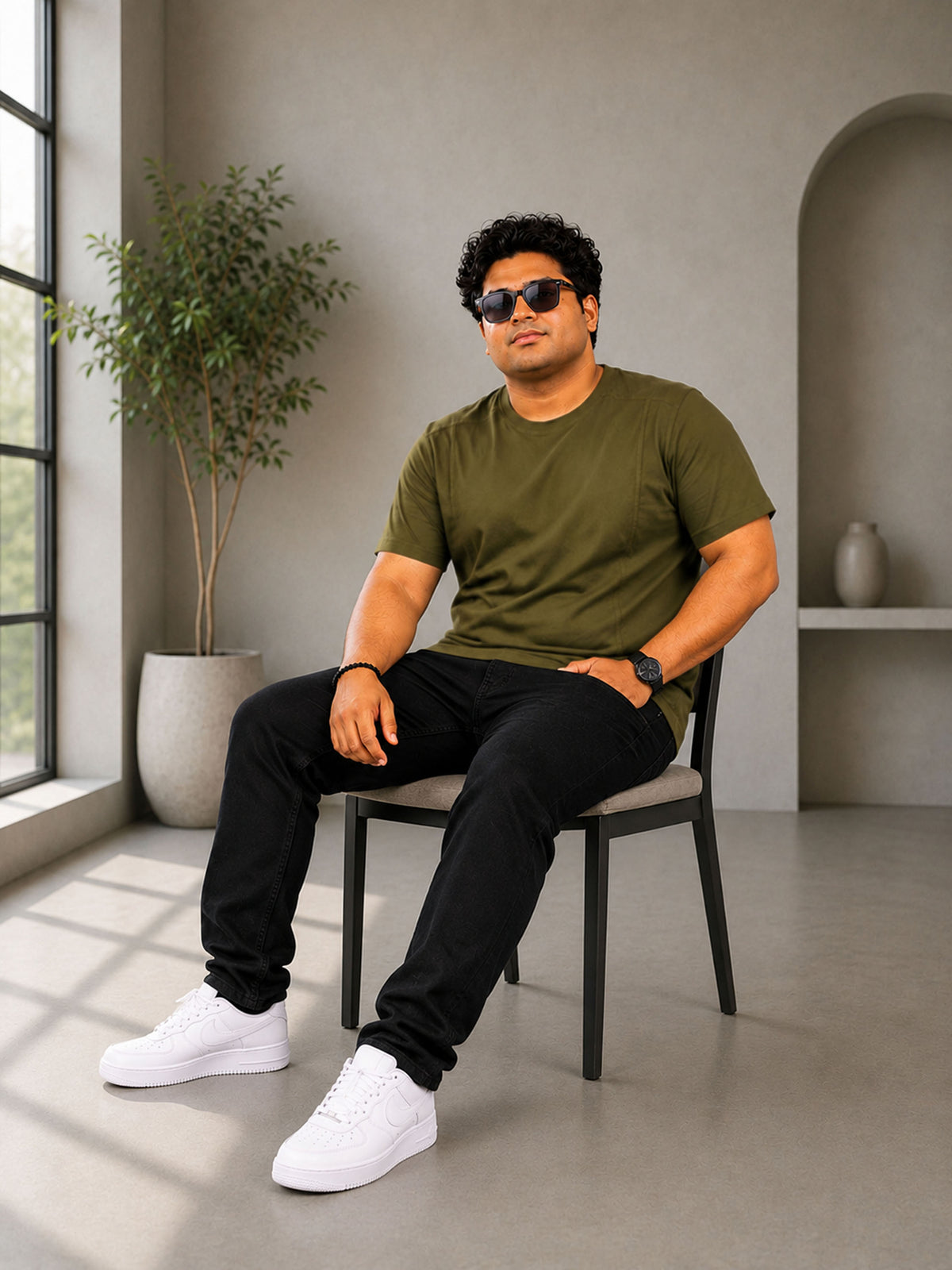 Plus Size Olive T-Shirt Regular