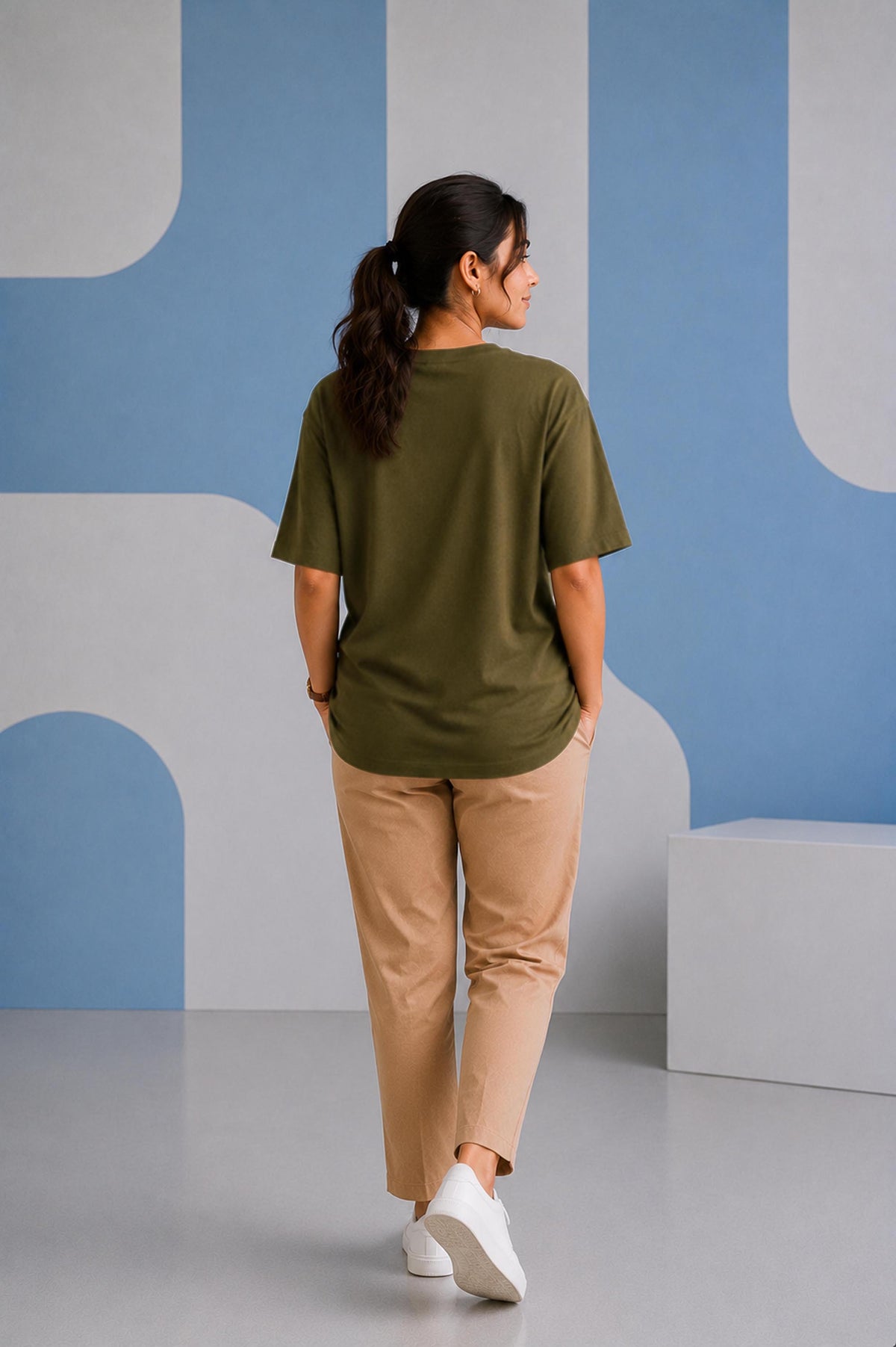 Olive Green Oversized T-Shirt