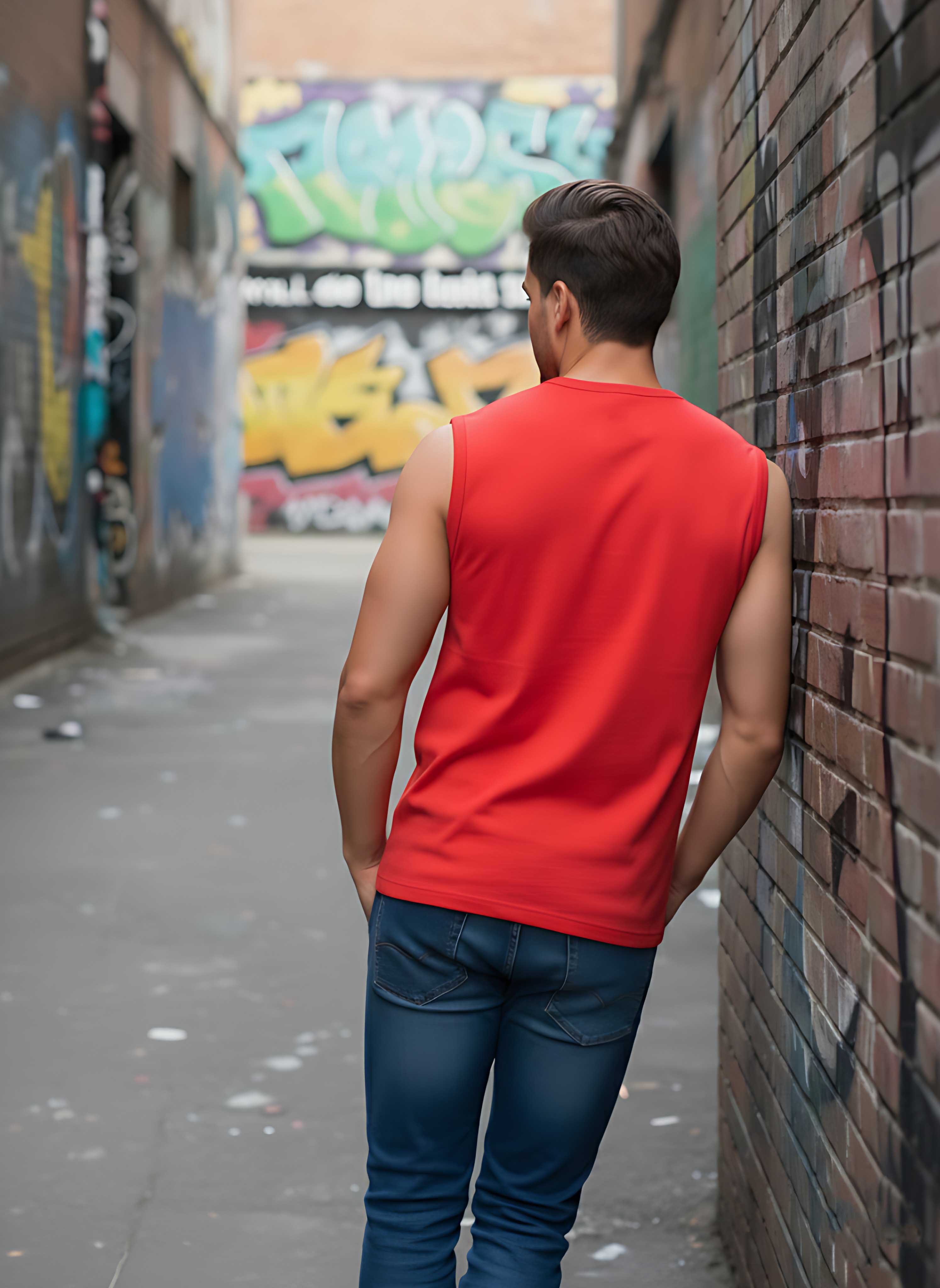 Sleeveless Red T-Shirt