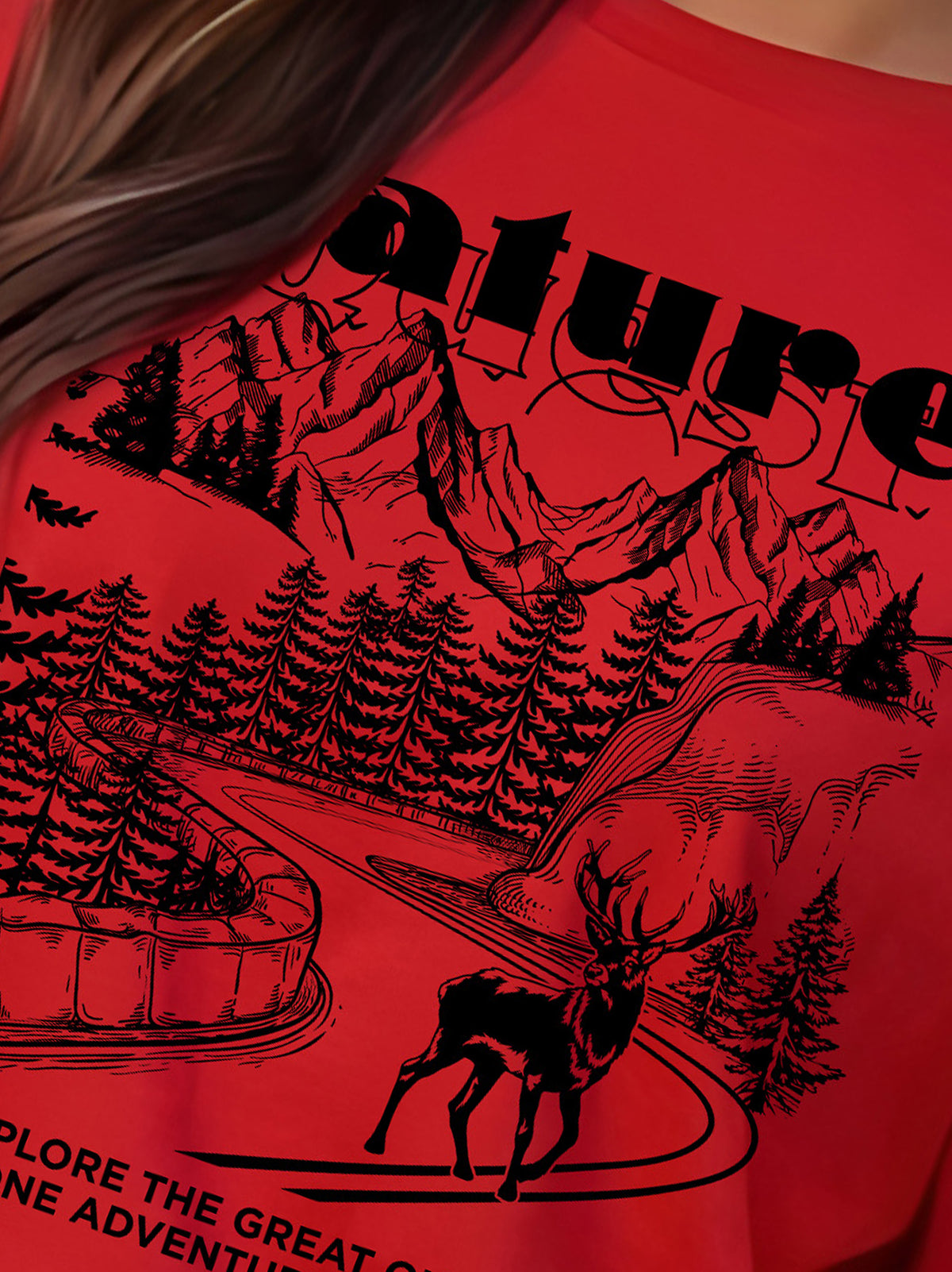 Graphic Oversized T-Shirt Nature