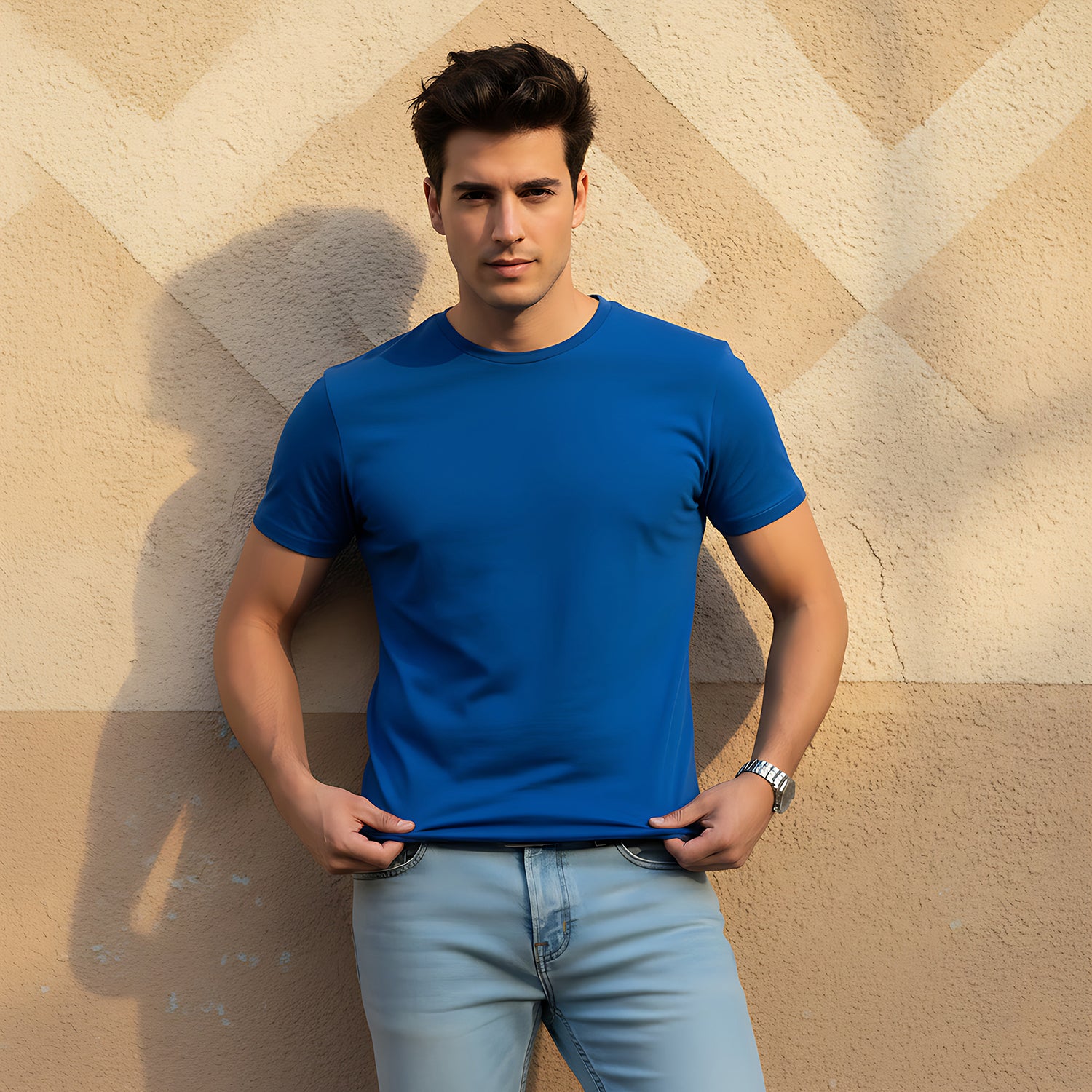 Half Sleeve  Royal Blue T-Shirt