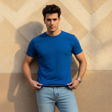 Half Sleeve  Royal Blue T-Shirt
