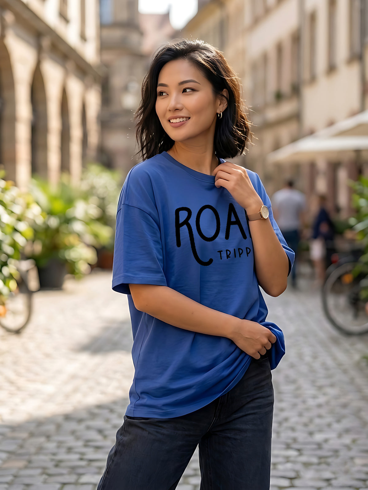 Graphic Oversized T-Shirt Road