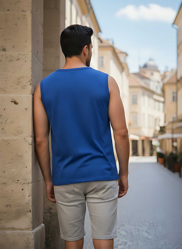 Sleeveless Royal Blue T-Shirt