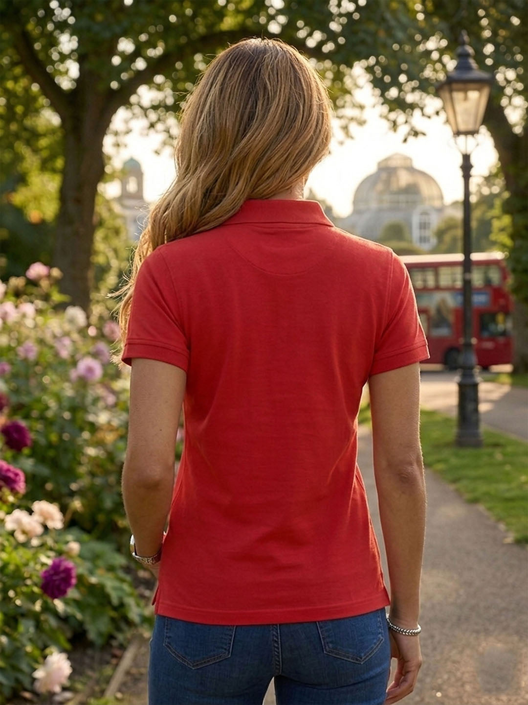 Womens Polo Red T-Shirt