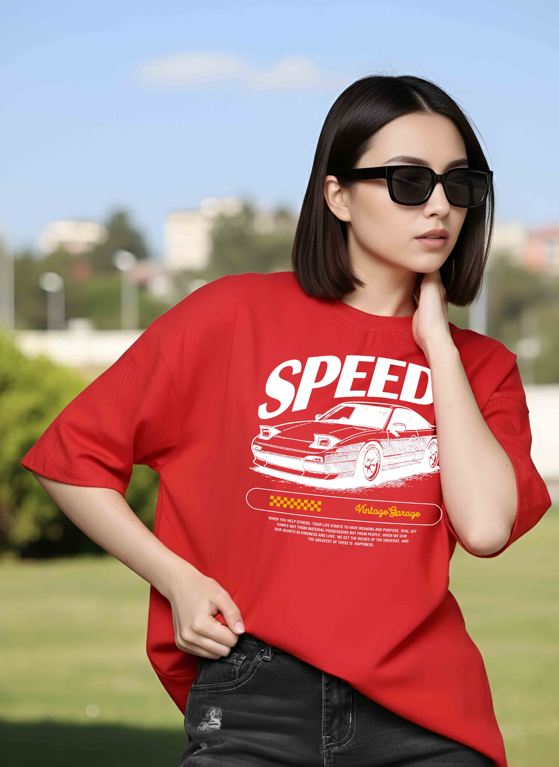 Graphic Oversized Tshirt  Speed