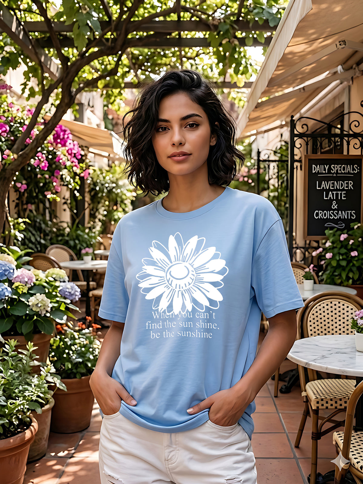 Graphic Oversized T-Shirt Sunflower