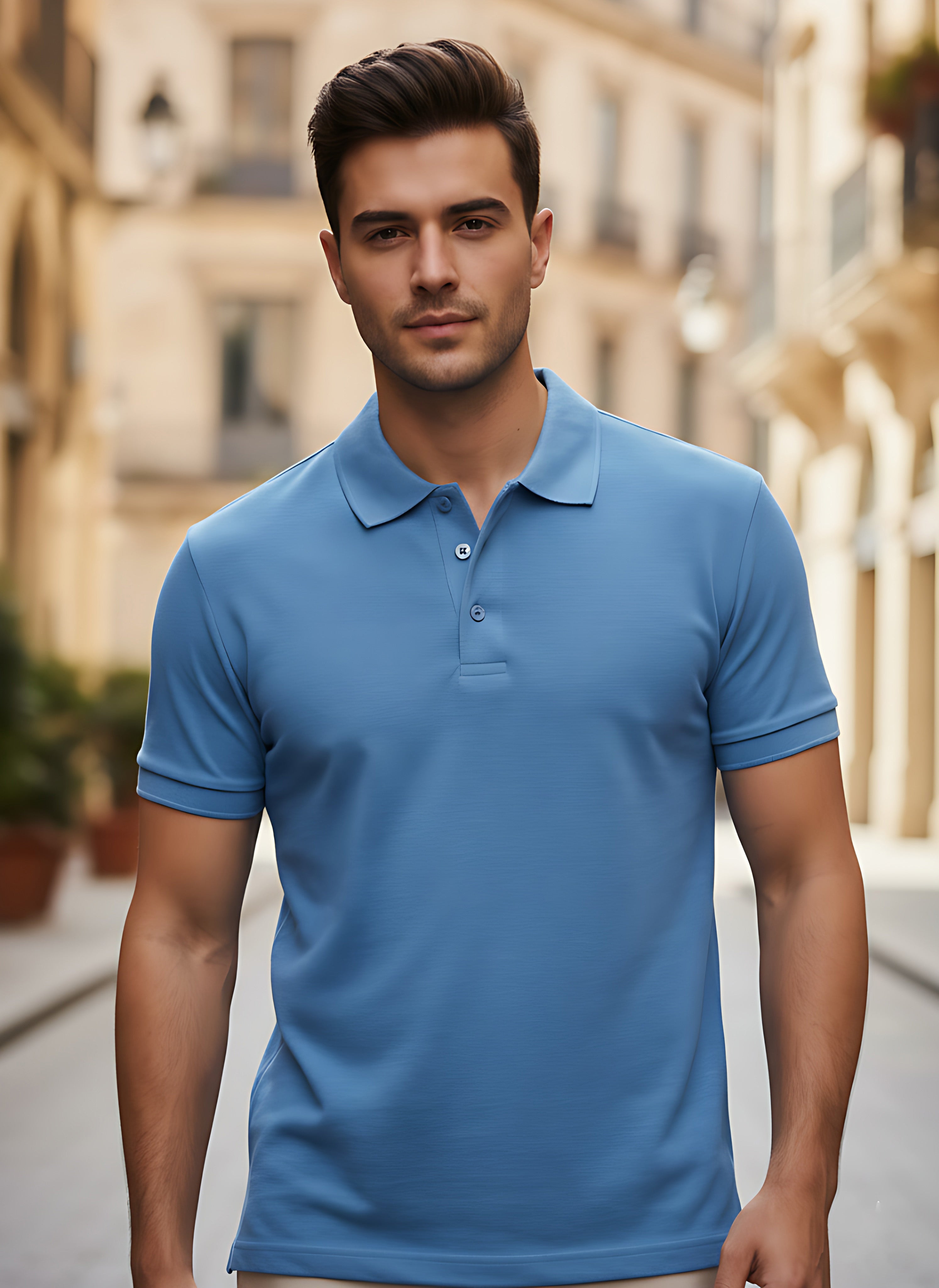 Sky Blue Polo T-Shirt