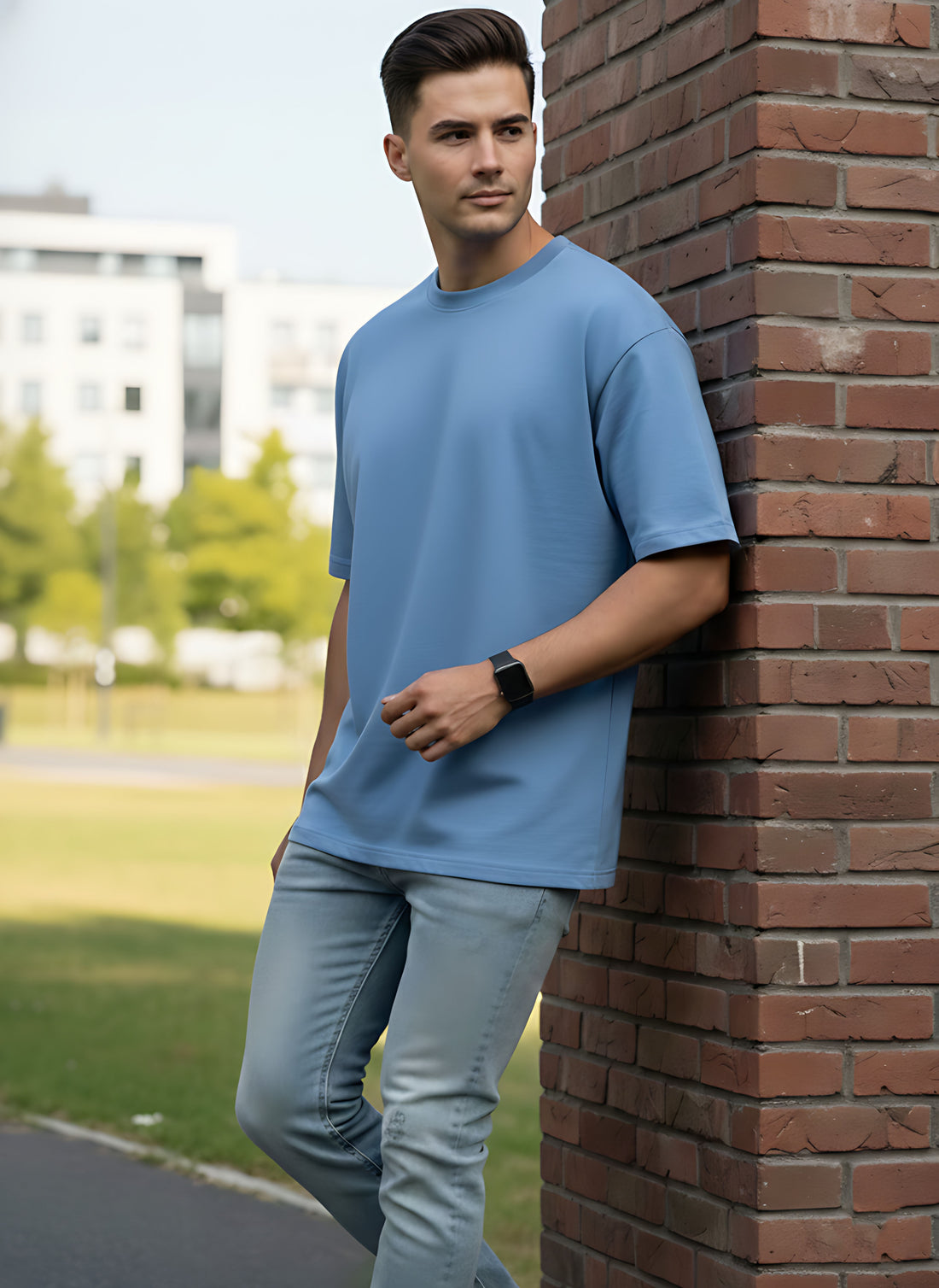 Oversized Sky Blue T-Shirt