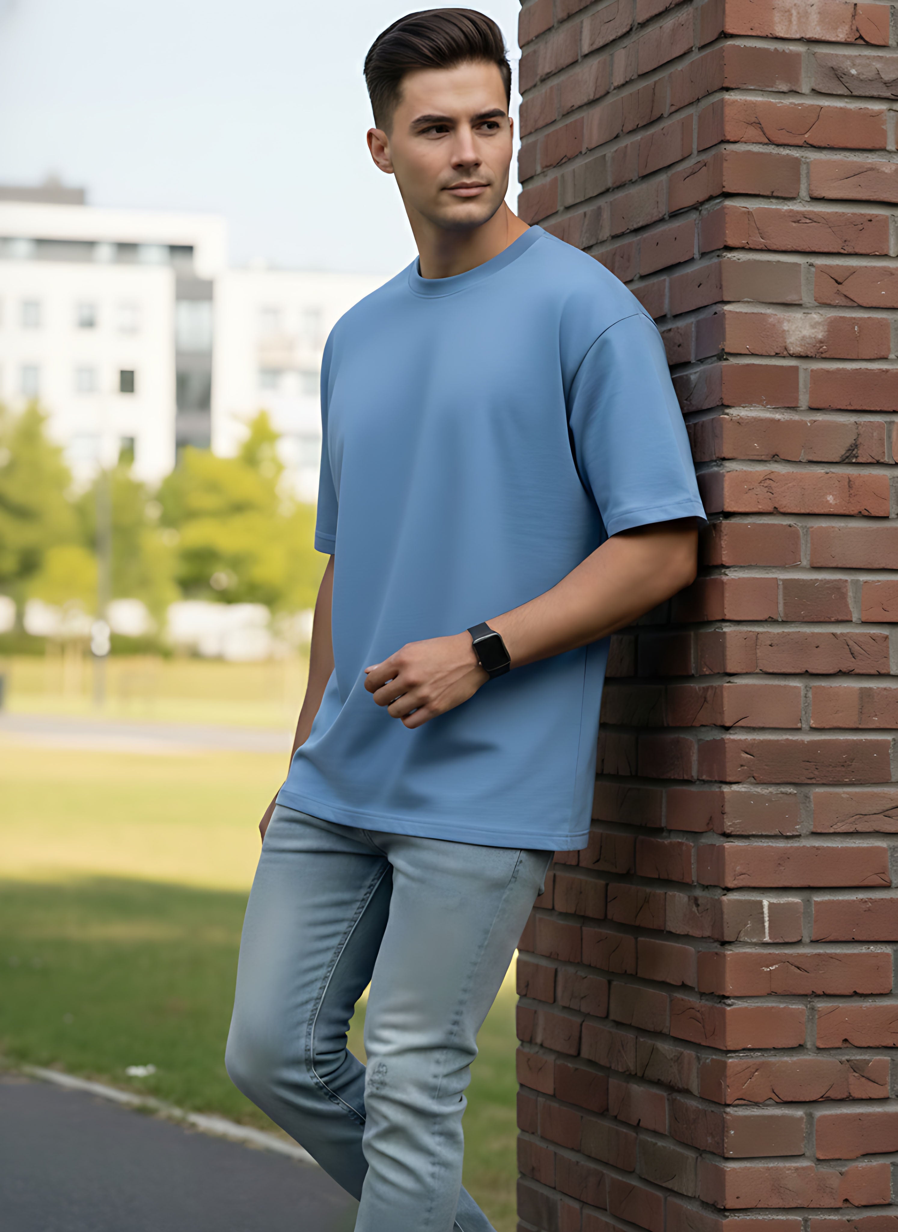 Oversized Sky Blue T-Shirt