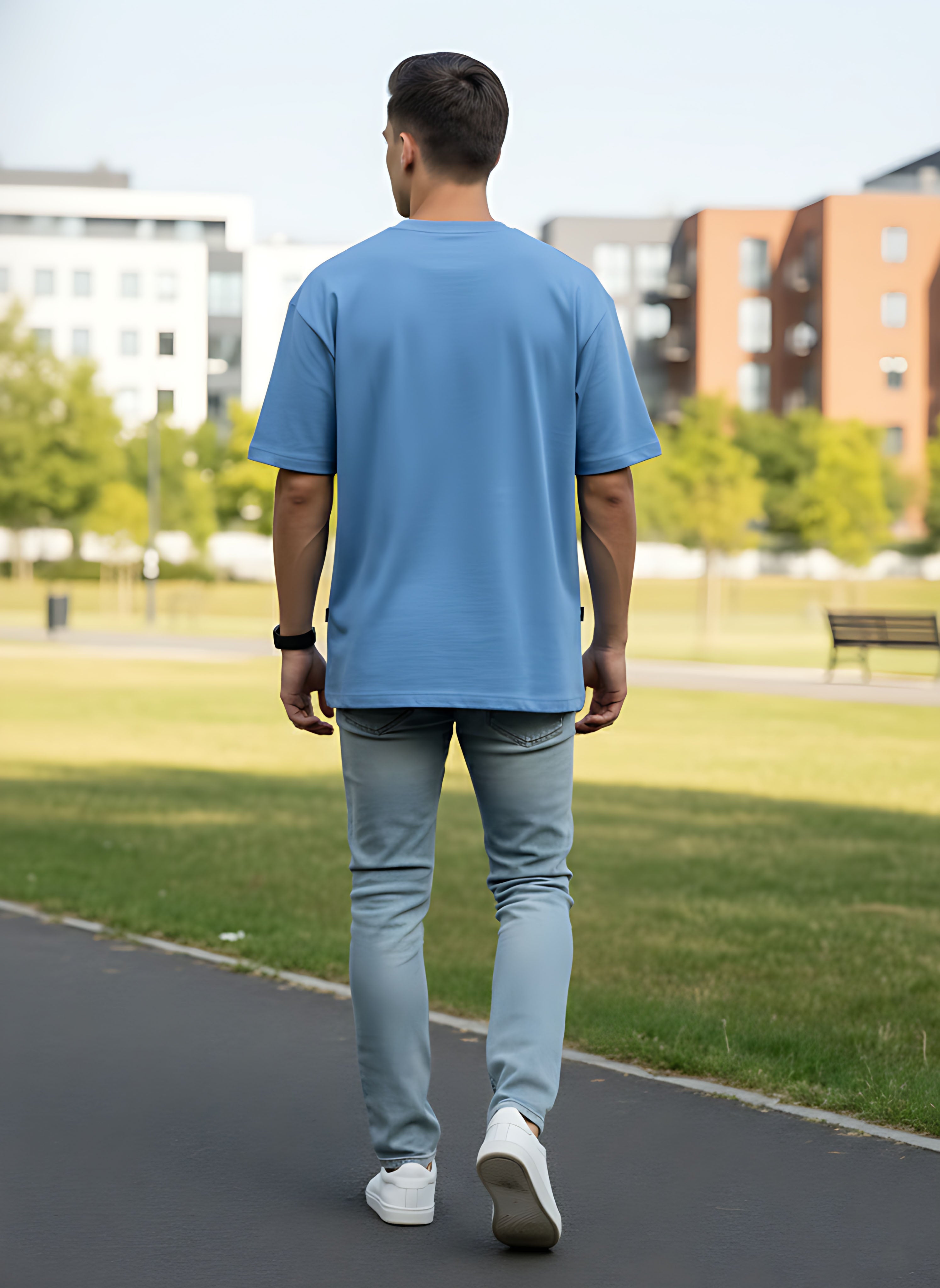 Oversized Sky Blue T-Shirt