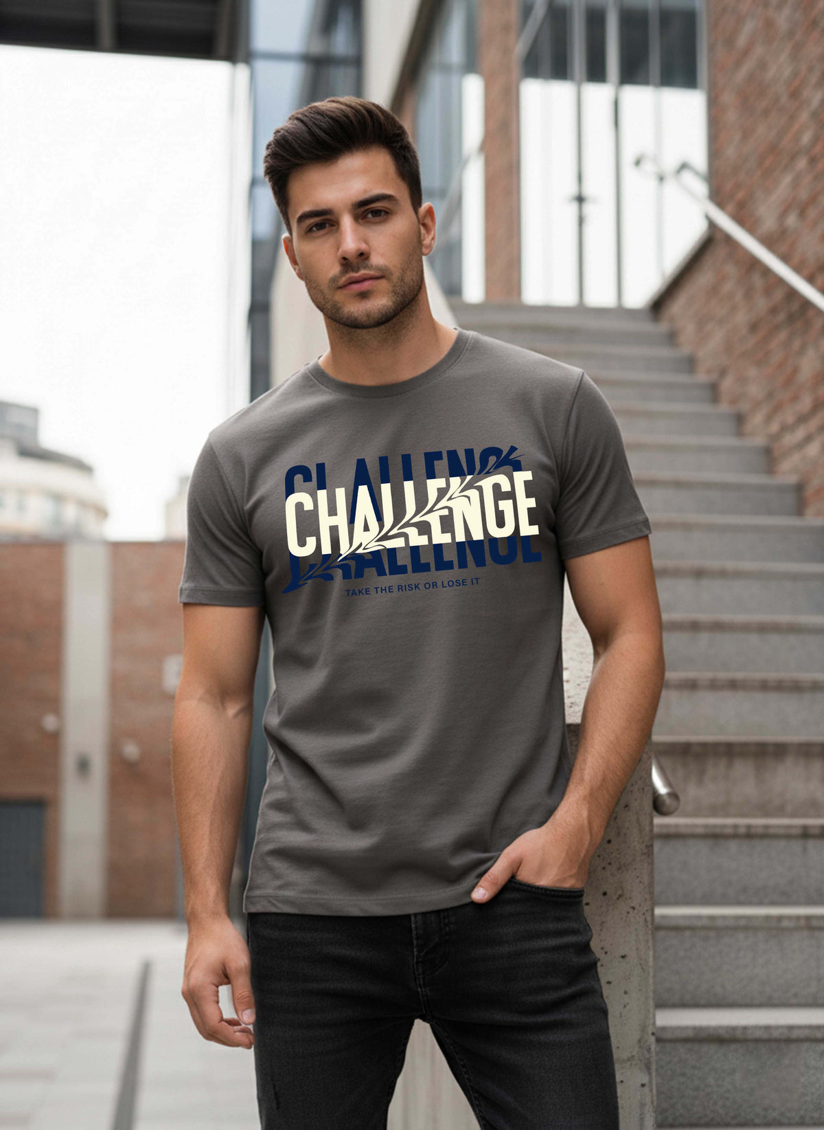 Mens Graphic Regular Half Sleeve T Shirt