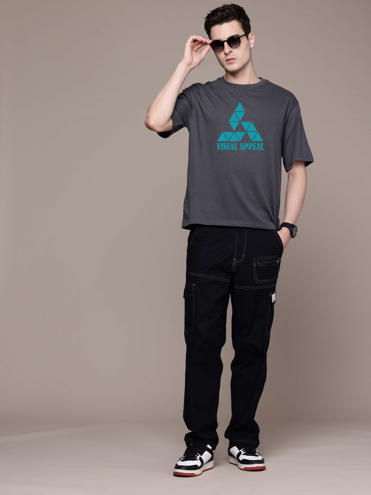 Graphic Oversized Visuals Print Tshirt
