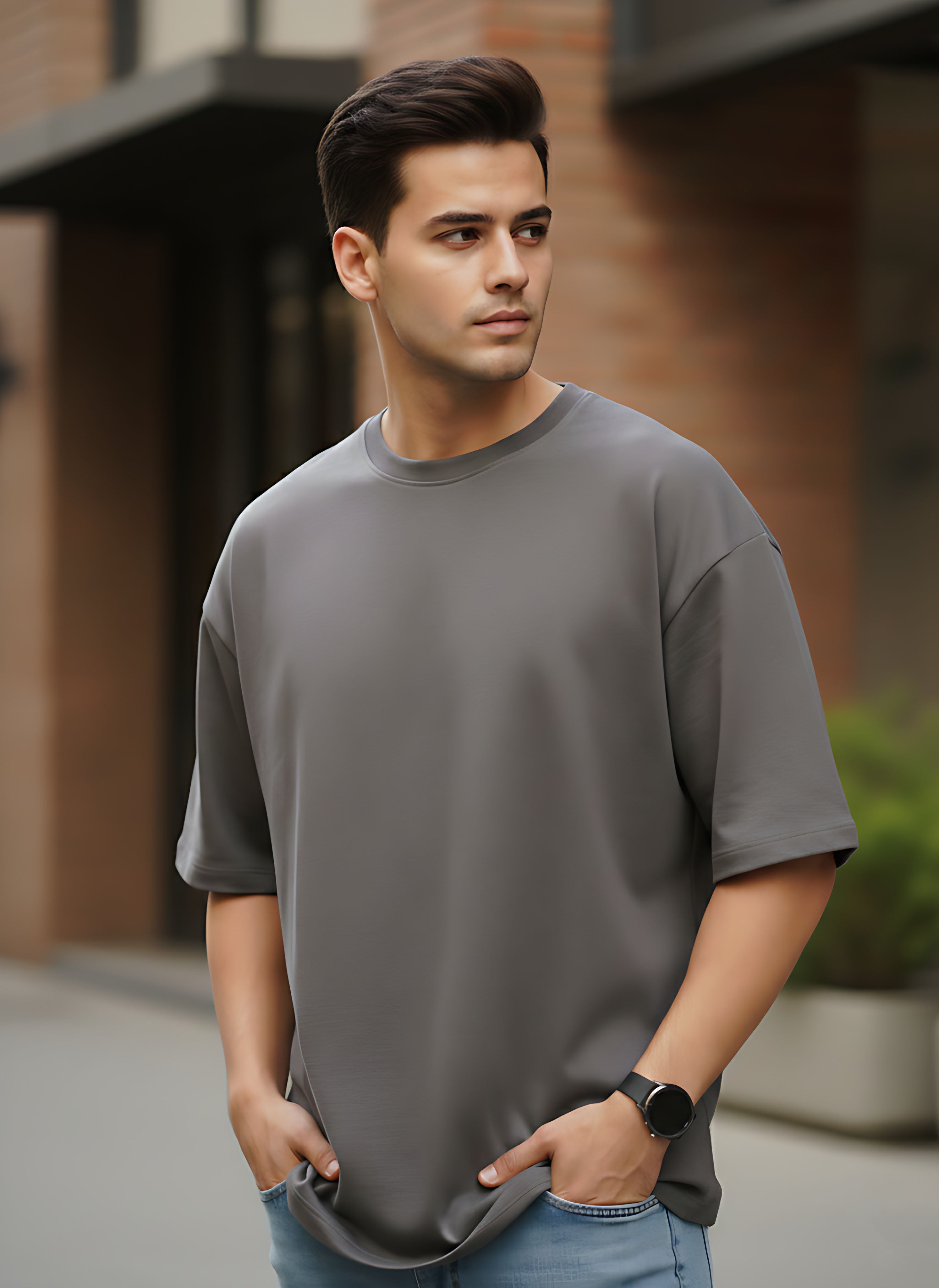 Oversized Steel Grey T-Shirt