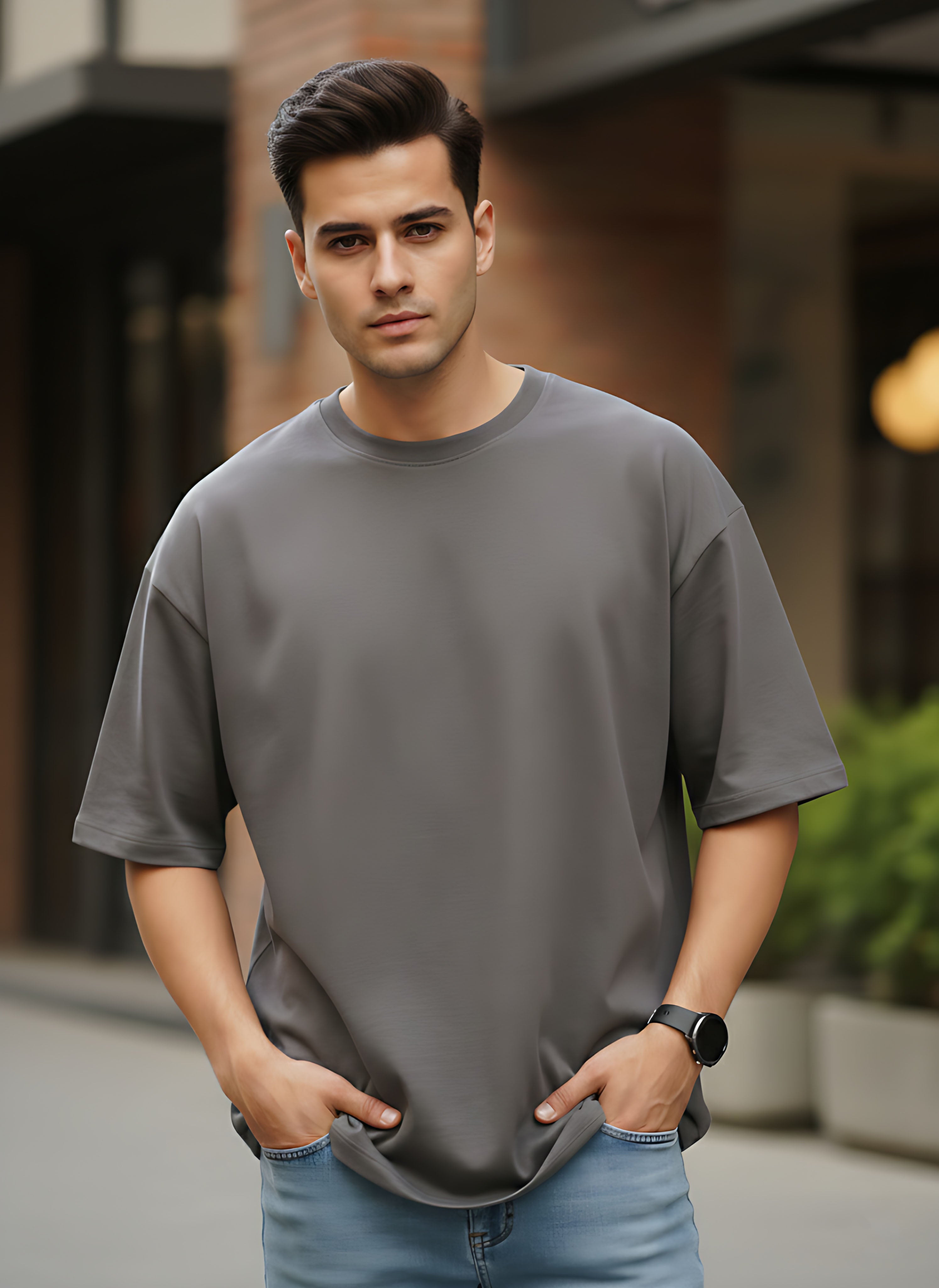 Oversized Steel Grey T-Shirt