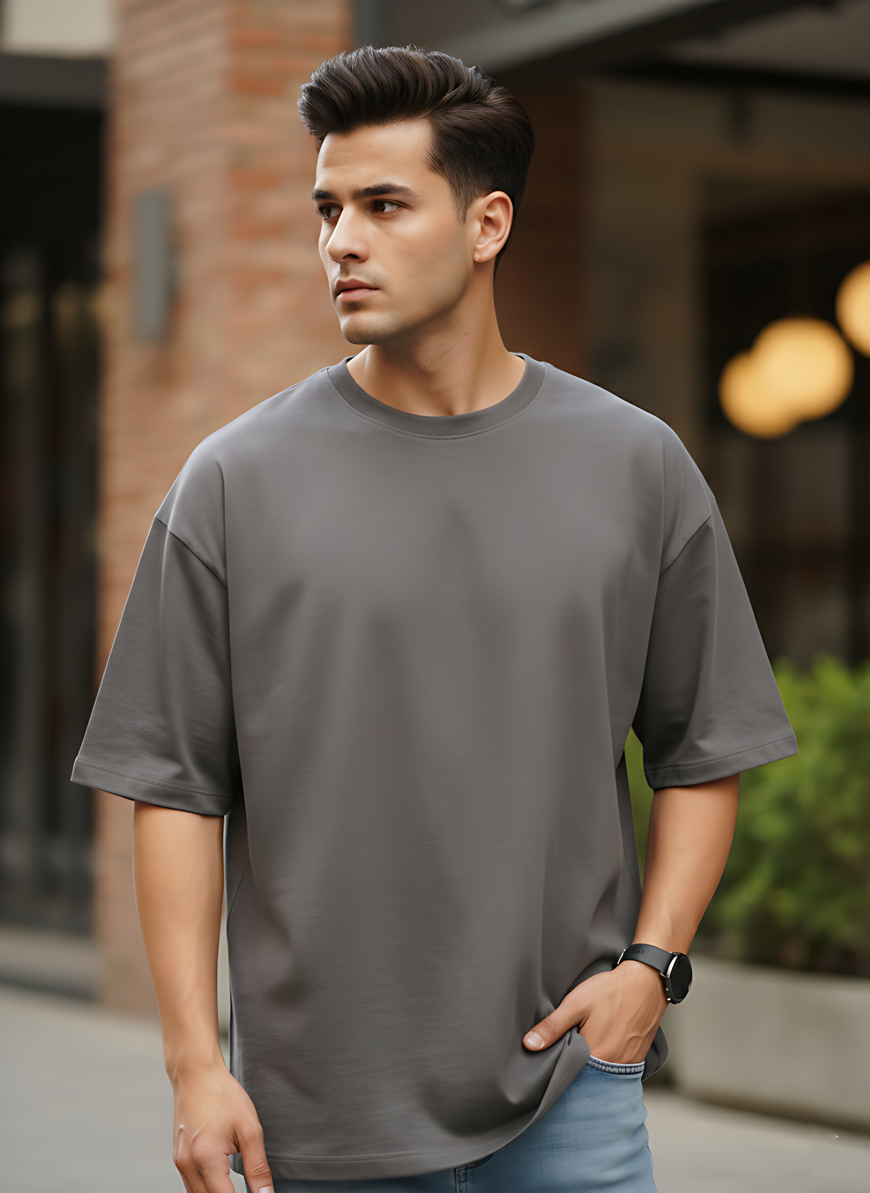 Oversized Steel Grey T-Shirt