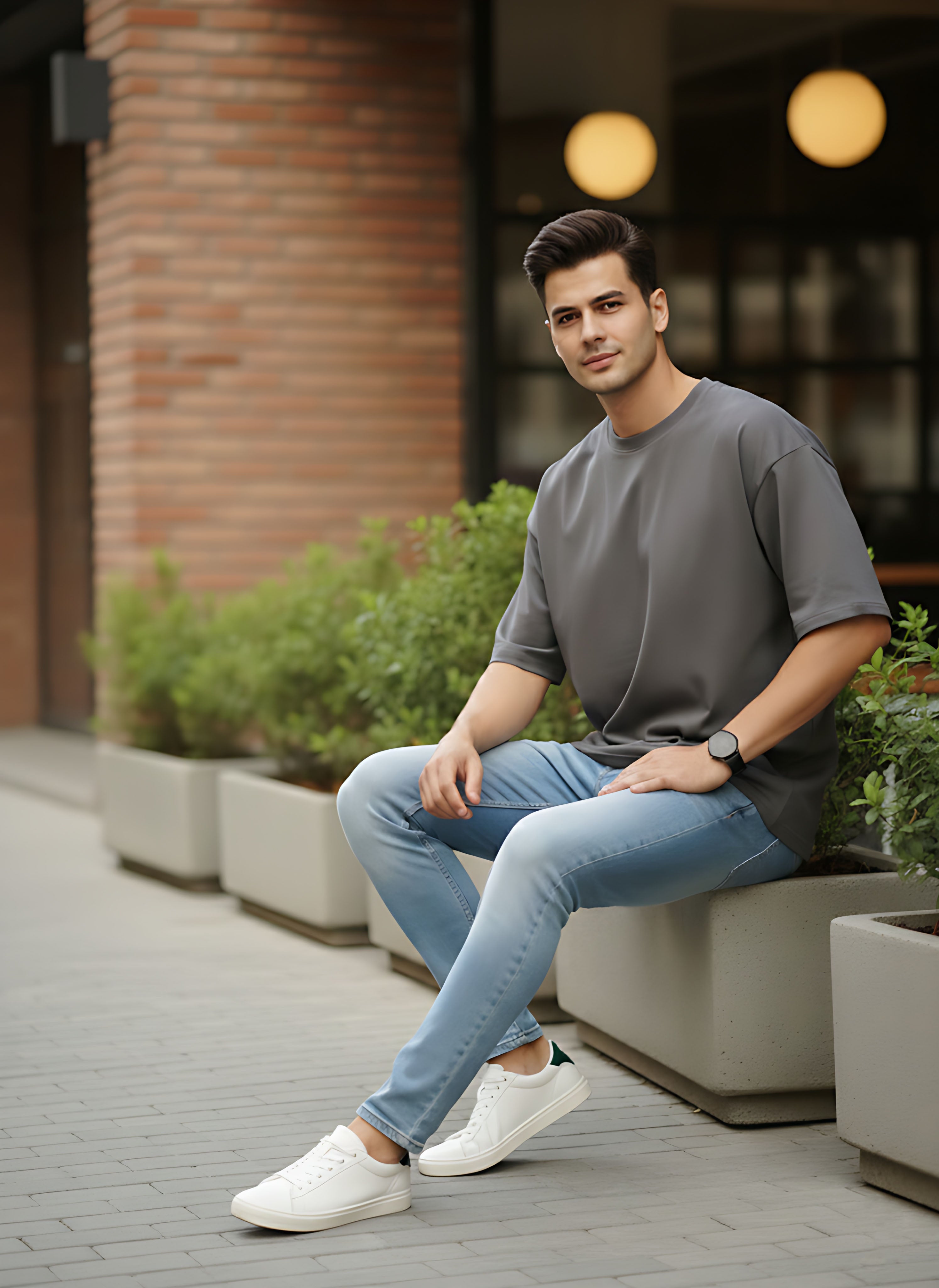 Oversized Steel Grey T-Shirt