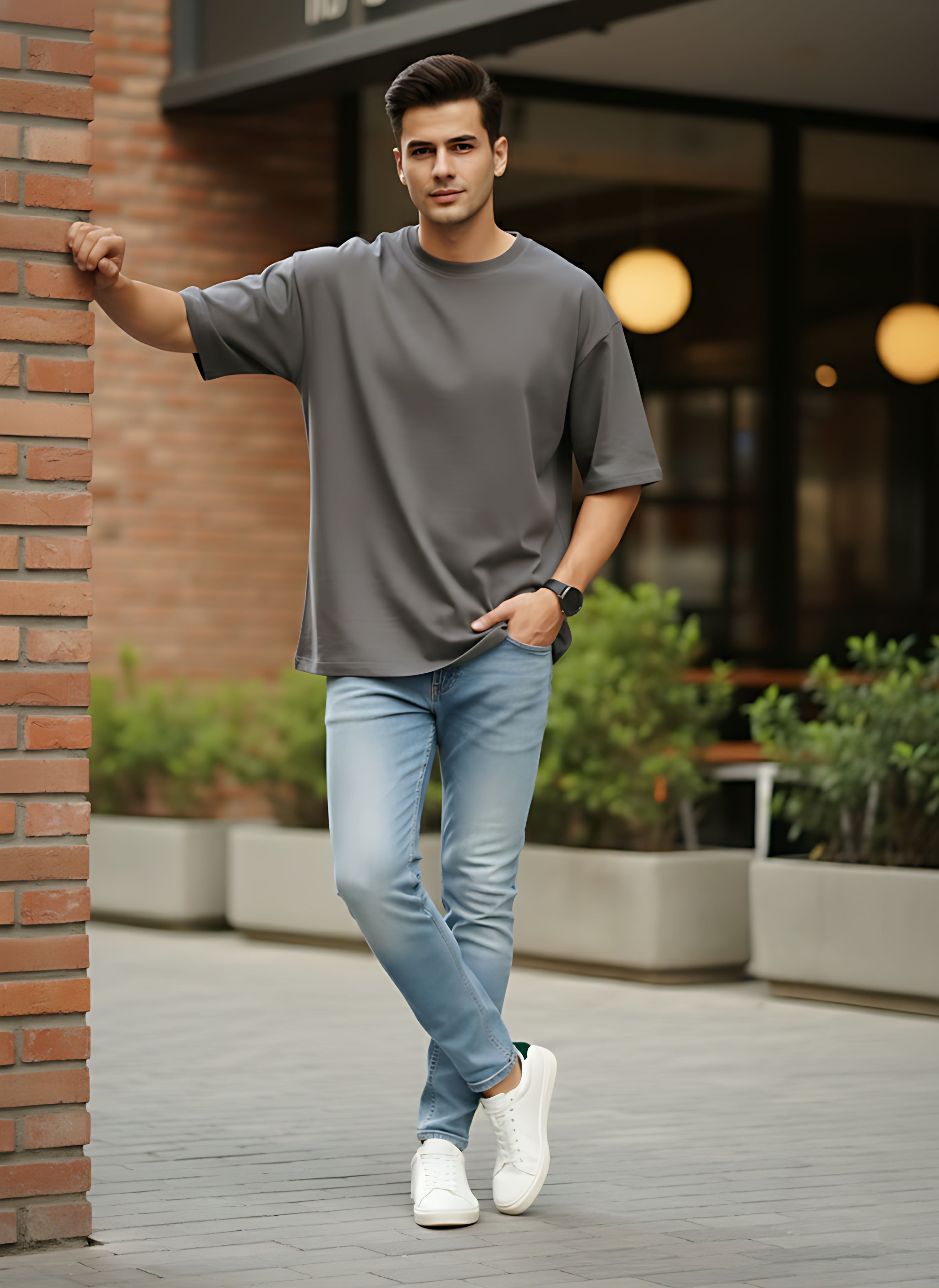 Oversized Steel Grey T-Shirt