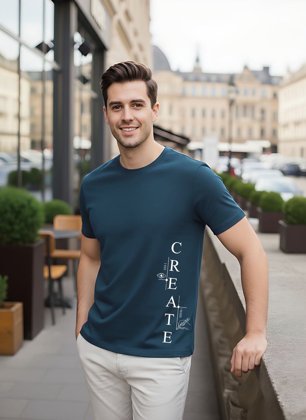 Mens Graphic Regular Half Sleeve T Shirt