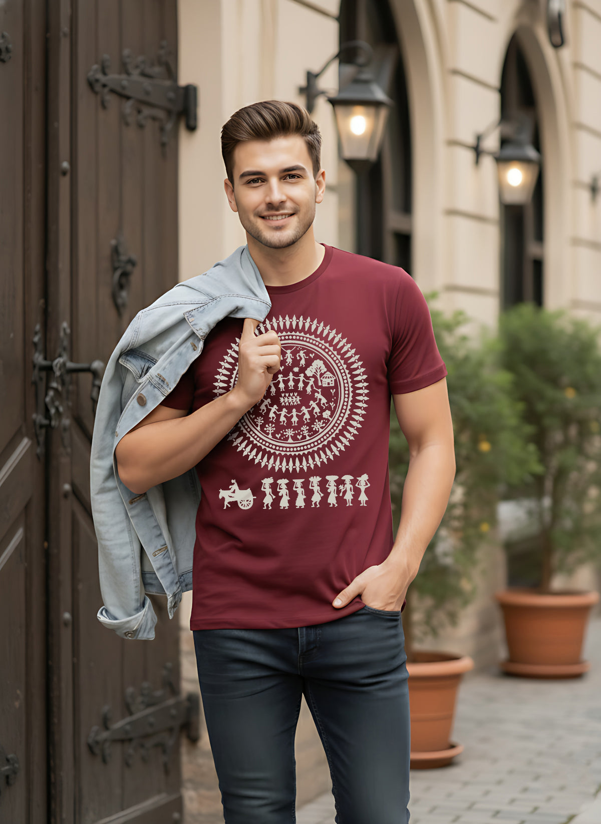 Mens Graphic Regular Half Sleeve T Shirt