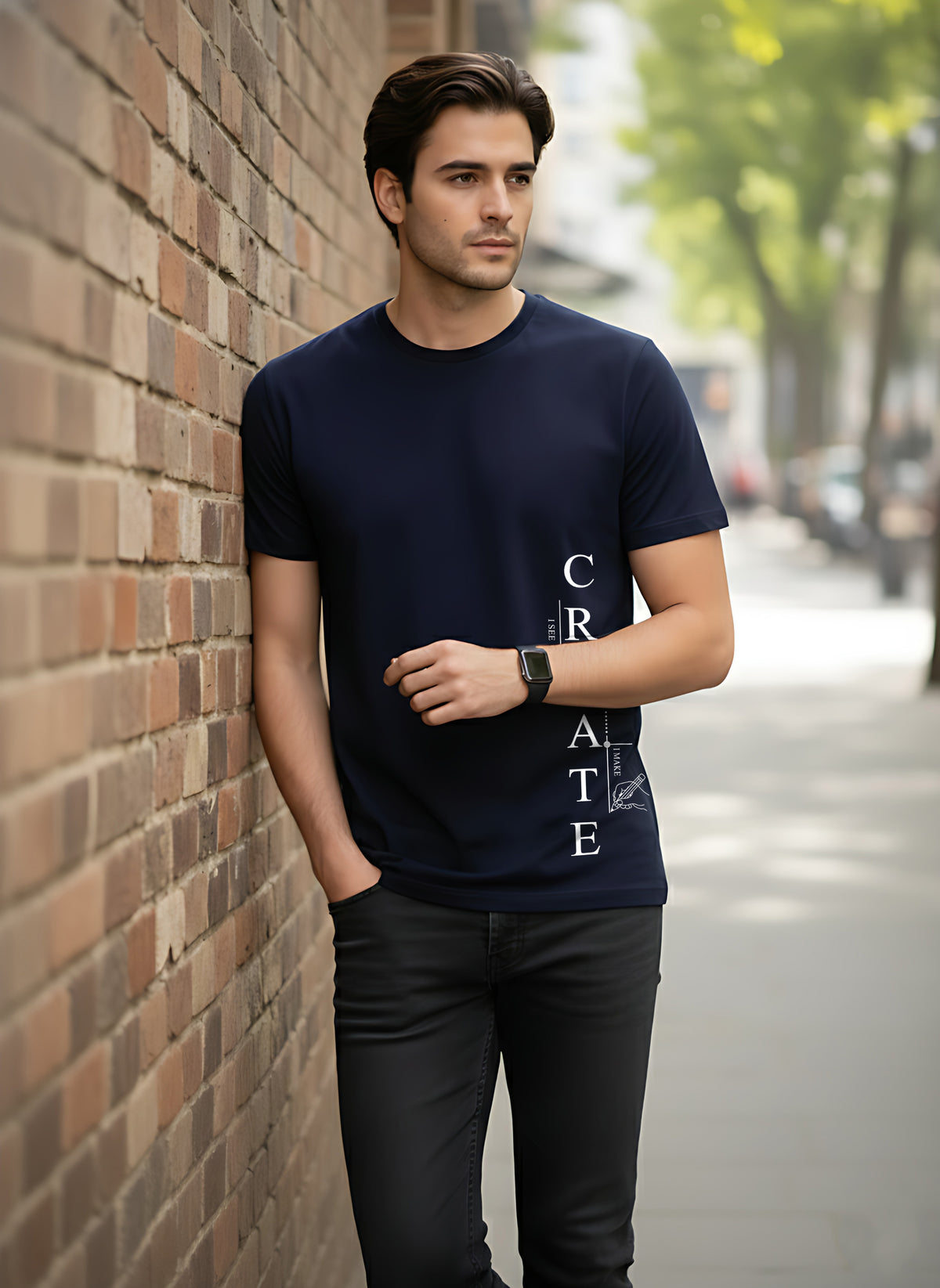Mens Graphic Regular Half Sleeve T Shirt