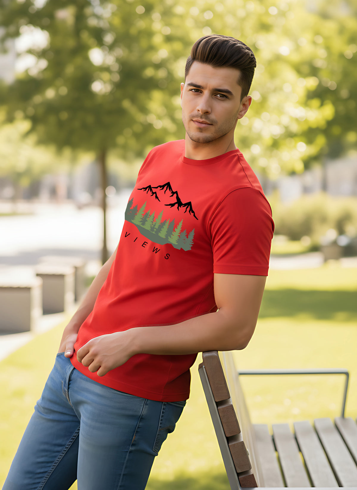 Mens Graphic Regular Half Sleeve T Shirt