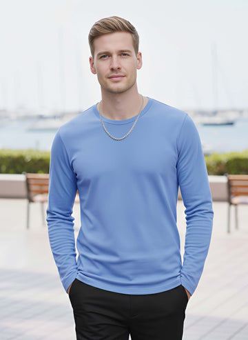 Long Sleeve Sky Blue T-Shirt