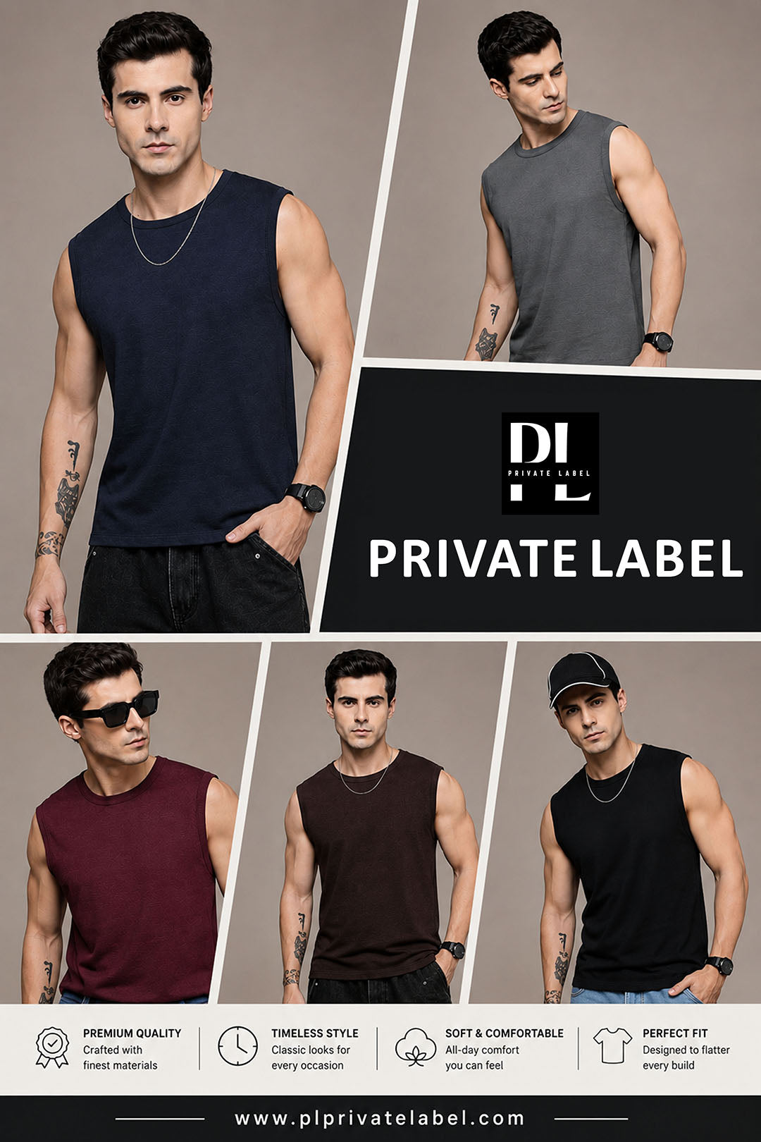 Sleeveless  Andhra Melange T-Shirt
