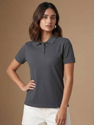 Steel Grey Polo T-Shirt