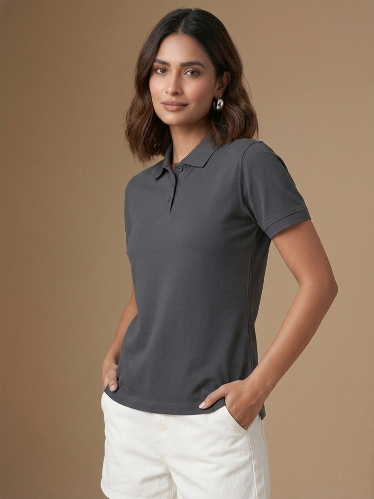 Steel Grey Polo T-Shirt