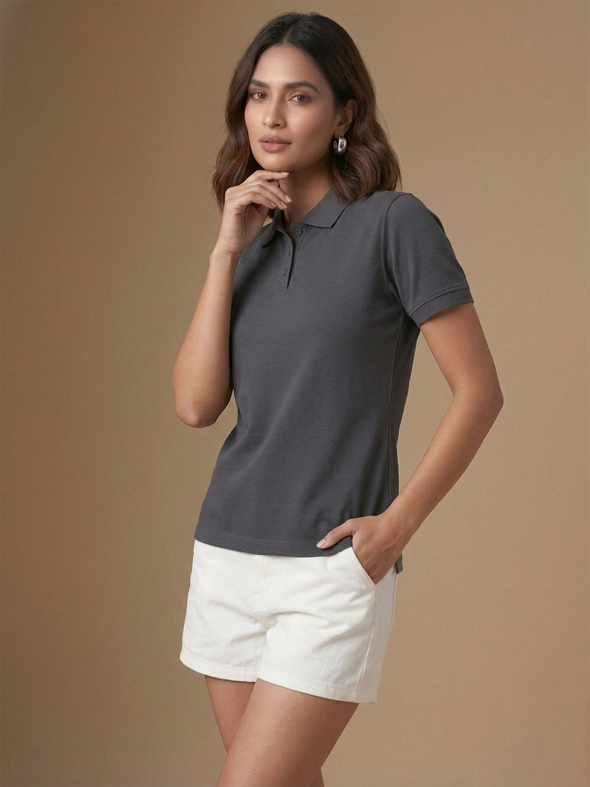 Steel Grey Polo T-Shirt