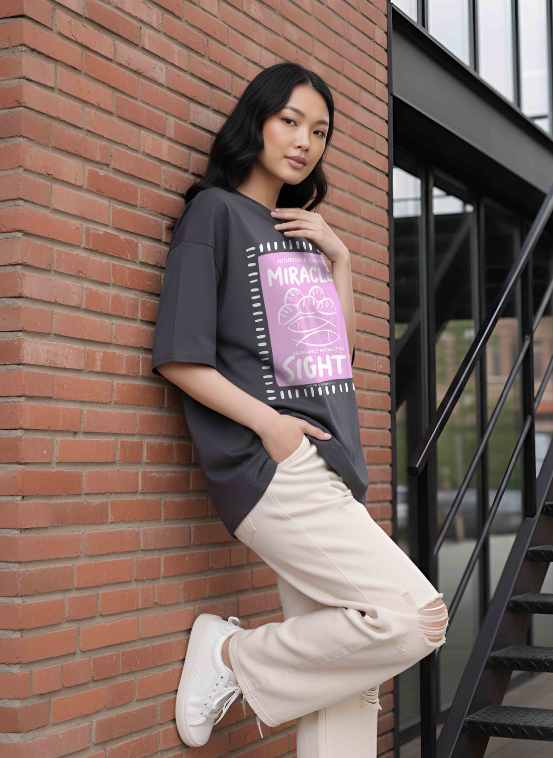 Graphic Oversized Tshirt  Miracle