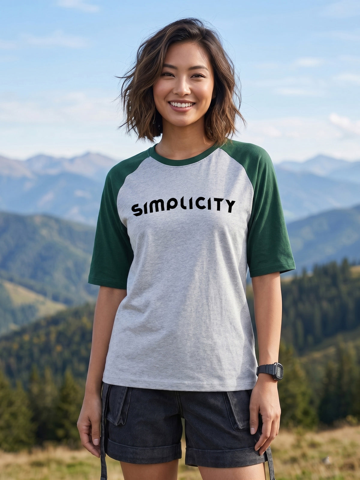 Graphic Raglan Sleeve Simplicity