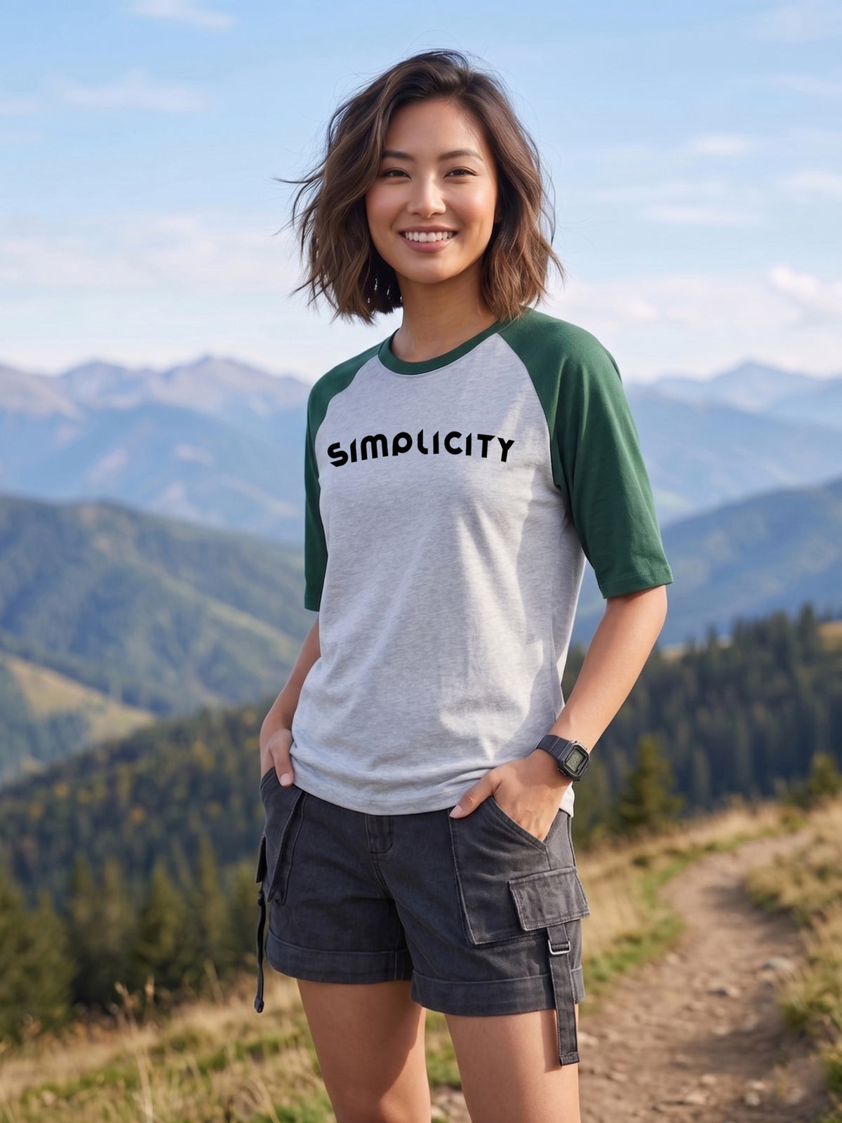 Graphic Raglan Sleeve Simplicity