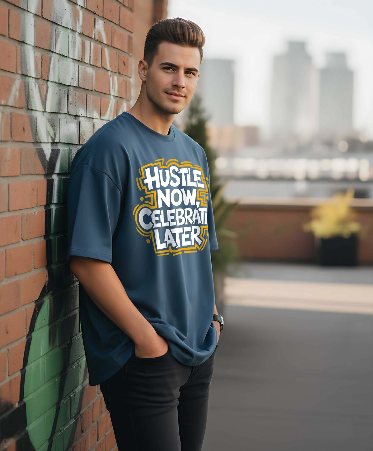 Graphic Oversized Celebrate Tshirt