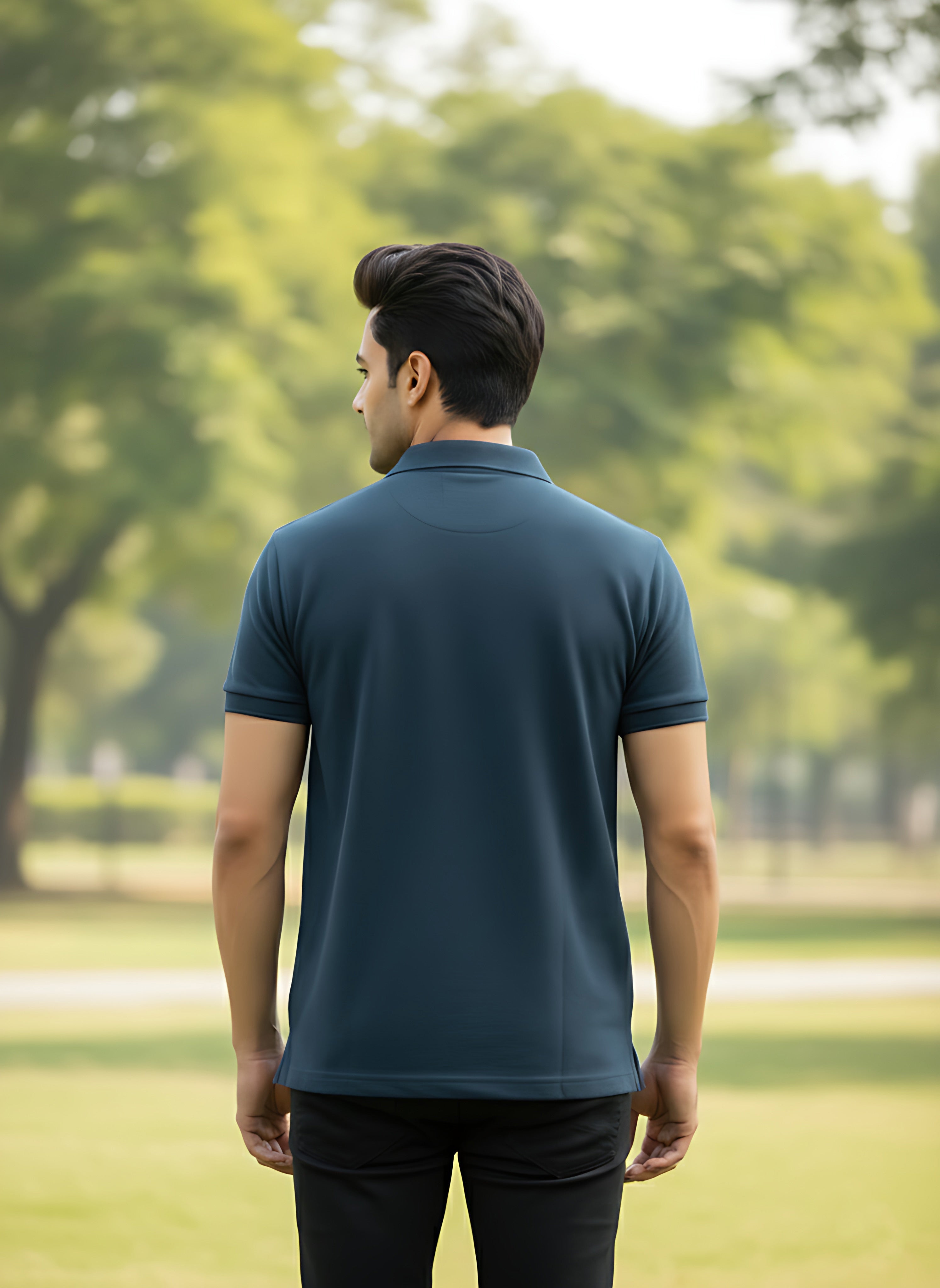 Airforce Blue Polo T-Shirt