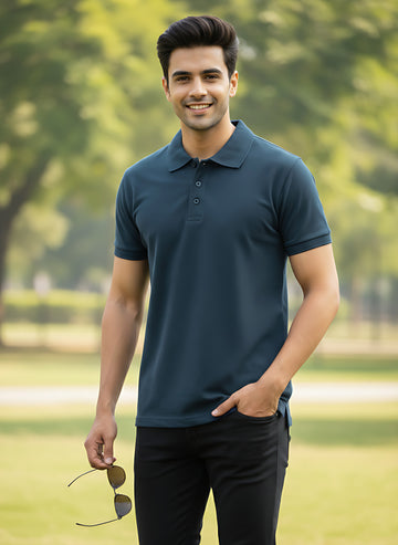 Airforce Blue Polo T-Shirt